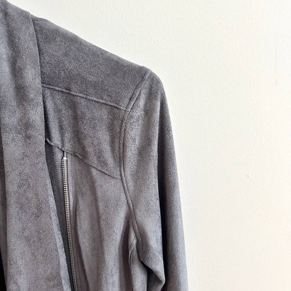 • BLANKNYC • Drape Front Faux Suede Jacket